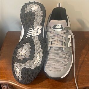 New Balance Gray and Black Sneakers with Breathable Mesh Golfing sneakers.